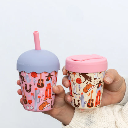 Chino Club Mini 200ml Smoothie Cup & Straw, Cowgirl