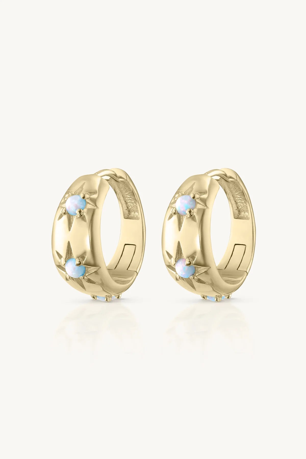 ToniMay Alina Opal Hoops, Gold