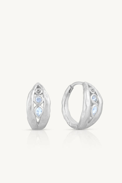 ToniMay Dahlia Hoops, Silver