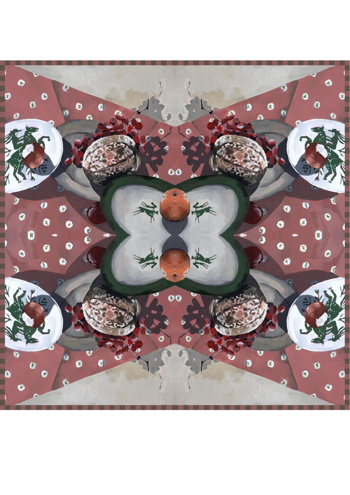 FAR MER. by Whitney Green Horse Silk Scarf