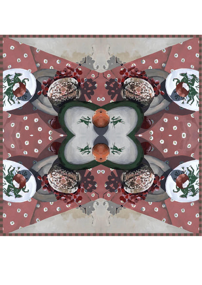 FAR MER. by Whitney Green Horse Silk Scarf