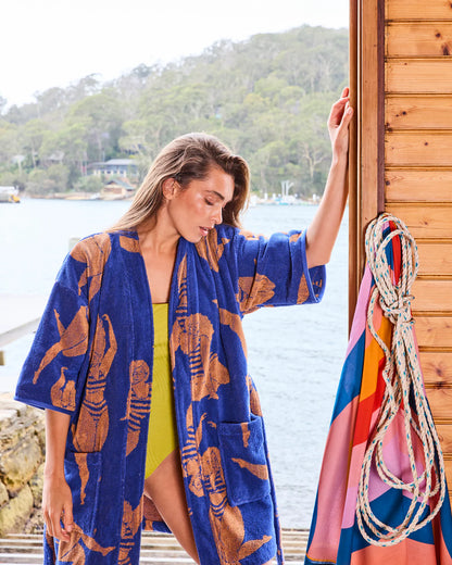 Kip & Co Terry Mini Robe, Sun Kissed