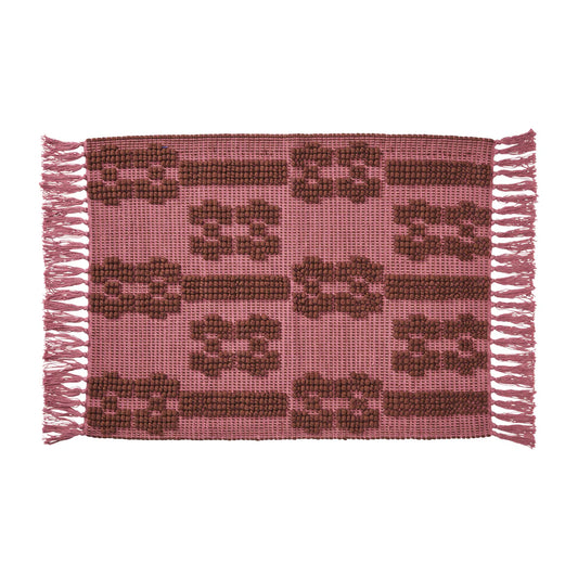 Sage & Clare Sawa Cotton Mat, Rosewater