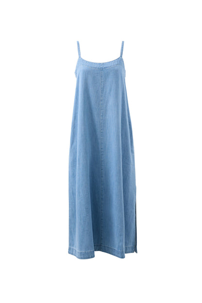 Ceres Remy Strappy Midi Dress, Vintage Blue
