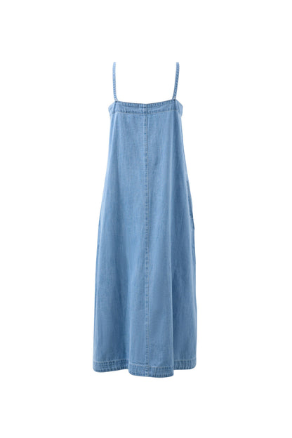 Ceres Remy Strappy Midi Dress, Vintage Blue