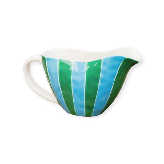 Noss & Co Gravy Jug, Green and Cornflower Blue