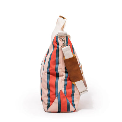 Business and Pleasure The Cooler Tote, Dusty Pink Stripe