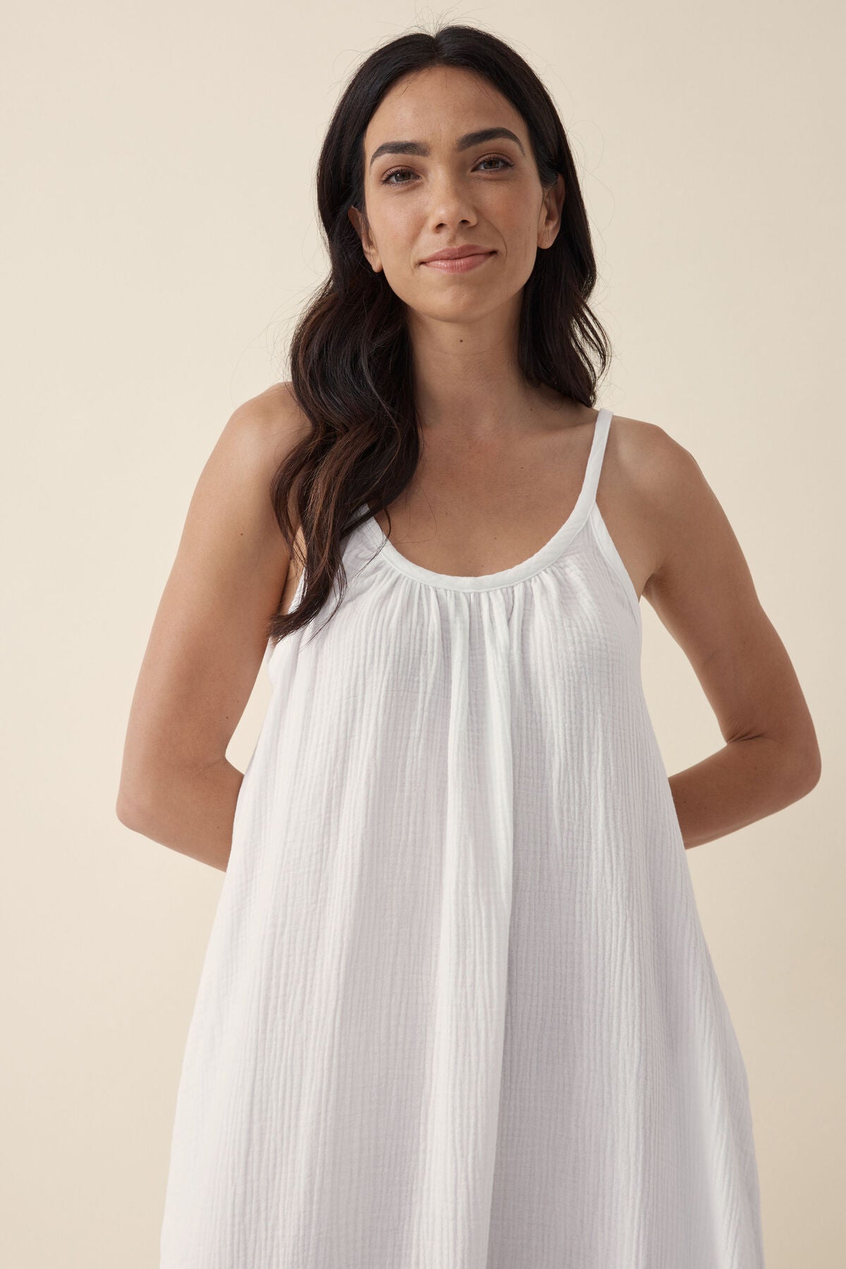 Ceres Life Strappy Midi Dress, White