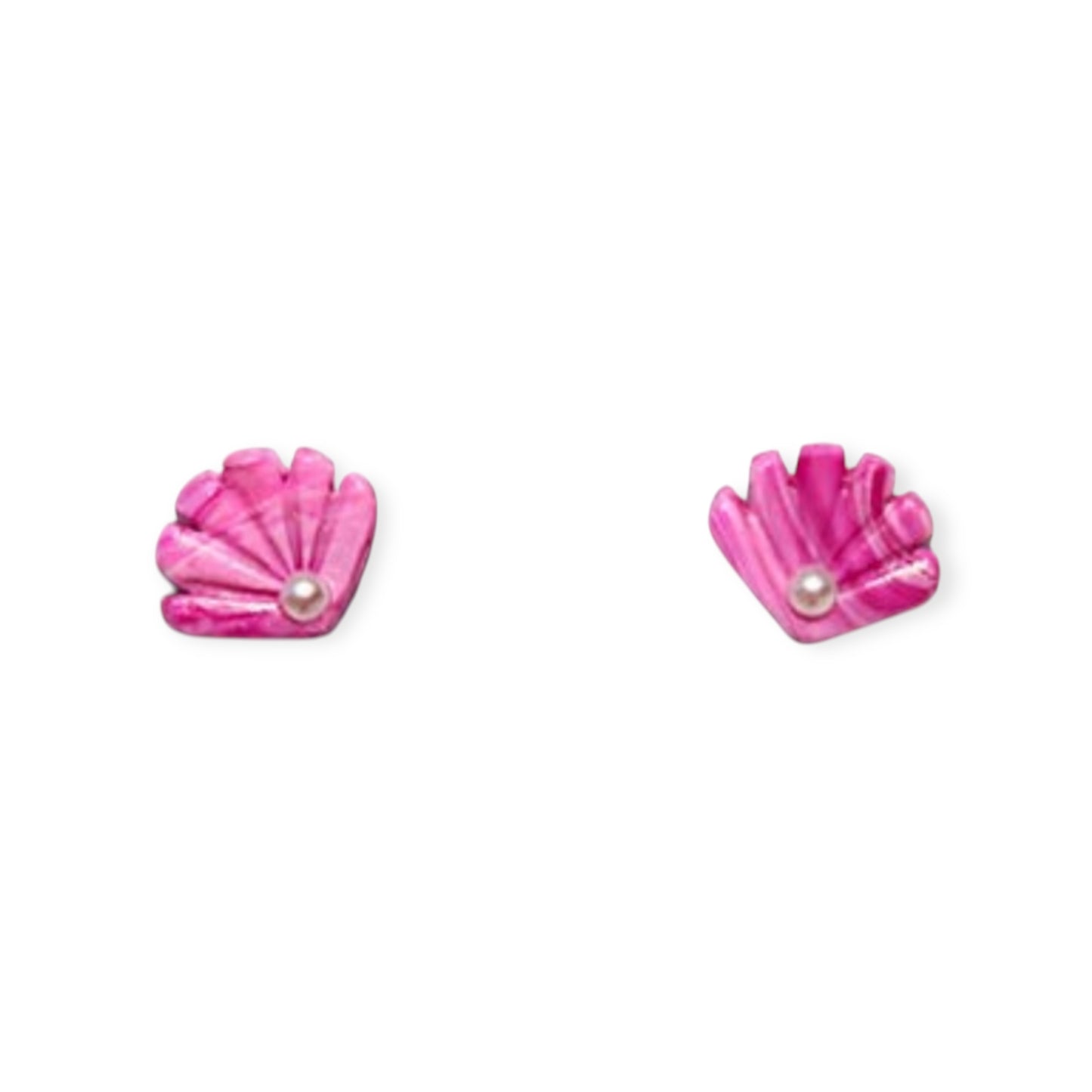 Kingston Design Earrings, Pink Shell Studs