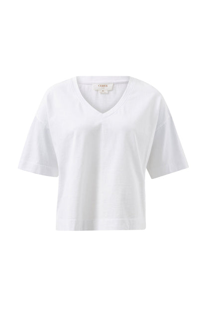 Ceres Life Boxy V Neck Tee, White