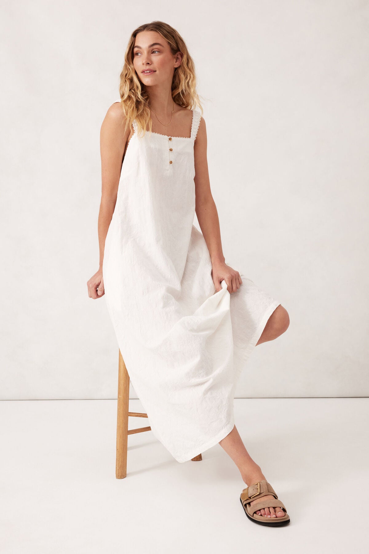 Ceres Life Folk Midi Dress