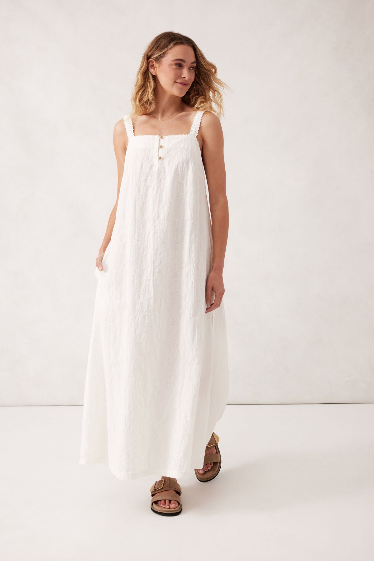 Ceres Life Folk Midi Dress