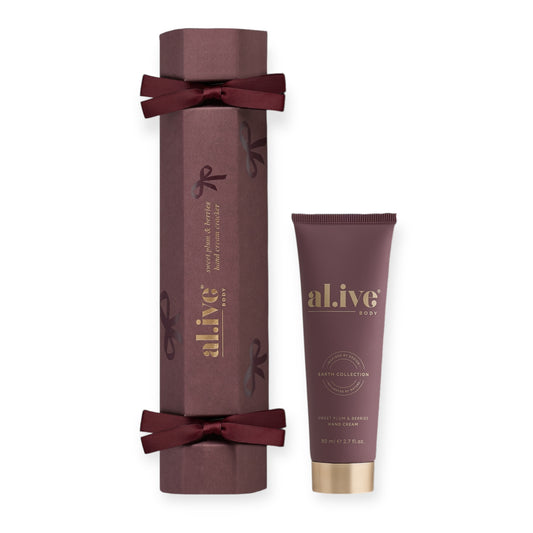 Al.ive Holiday Gifting Hand Cream Cracker, Sweet Plum & Berries