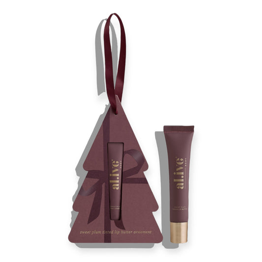 Al.ive Holiday Gifting Tinted Lip Butter Ornament, Sweet Plum