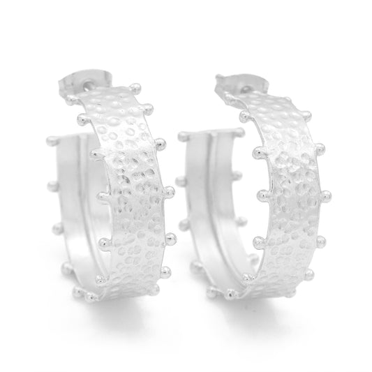 Susan Rose Bharati Goddess Hoop Earrings - Silver