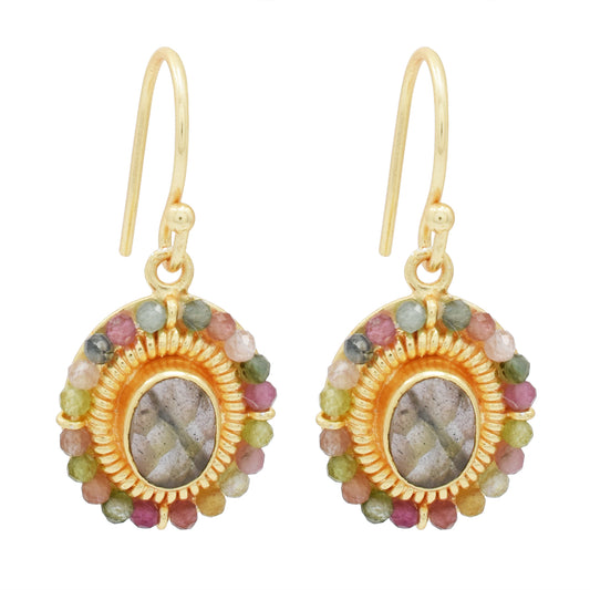 Susan Rose Yasmin Labradorite & Tourmaline Earrings