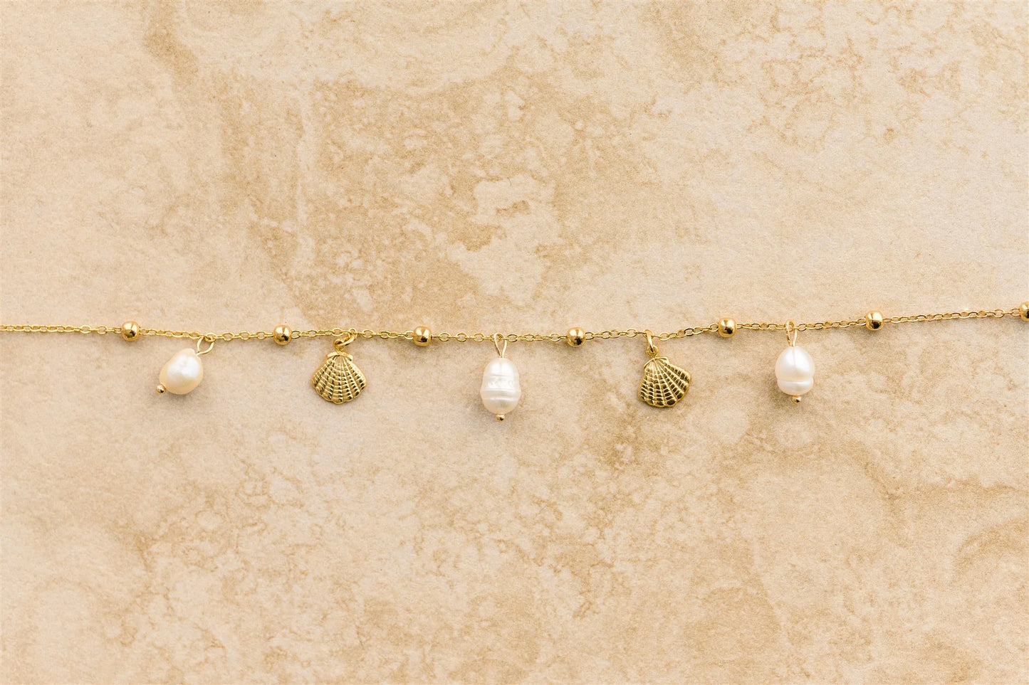 Indigo & Wolfe Oceana Anklet, Gold