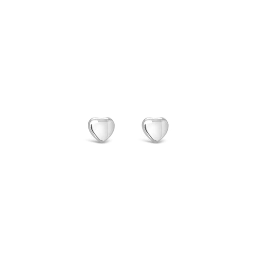 Ichu Mini Heart Studs, Sterling Silver