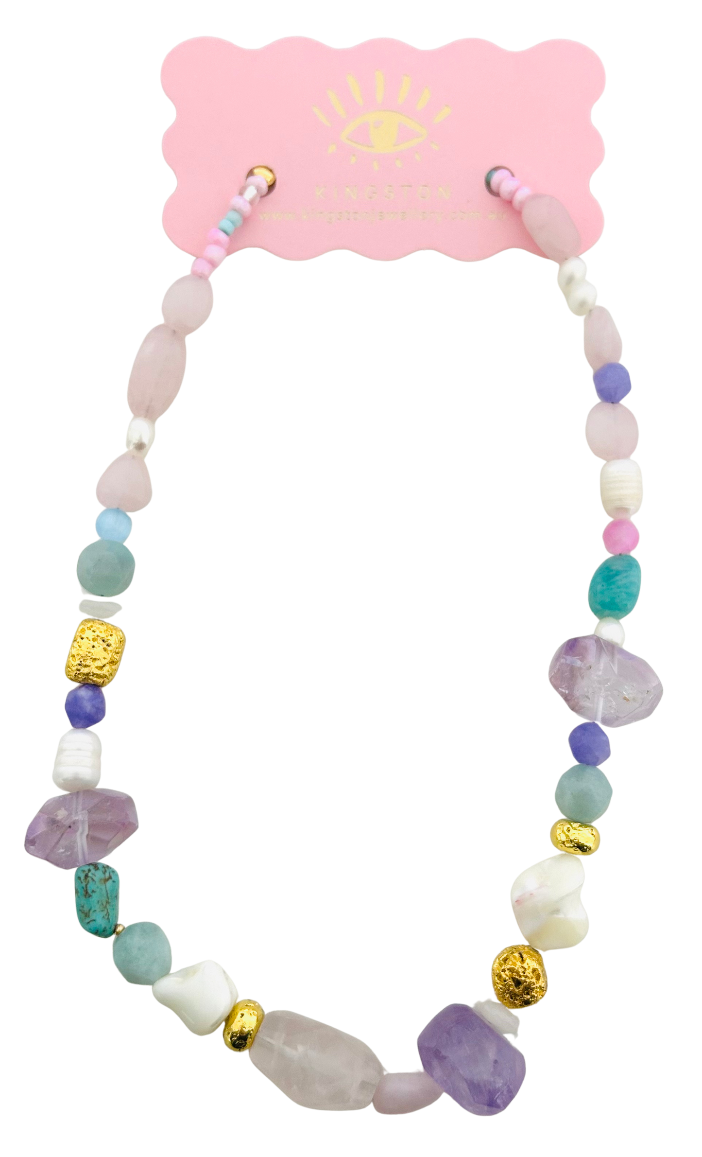Kingston Chunky Amethyst & Amazonite Necklace