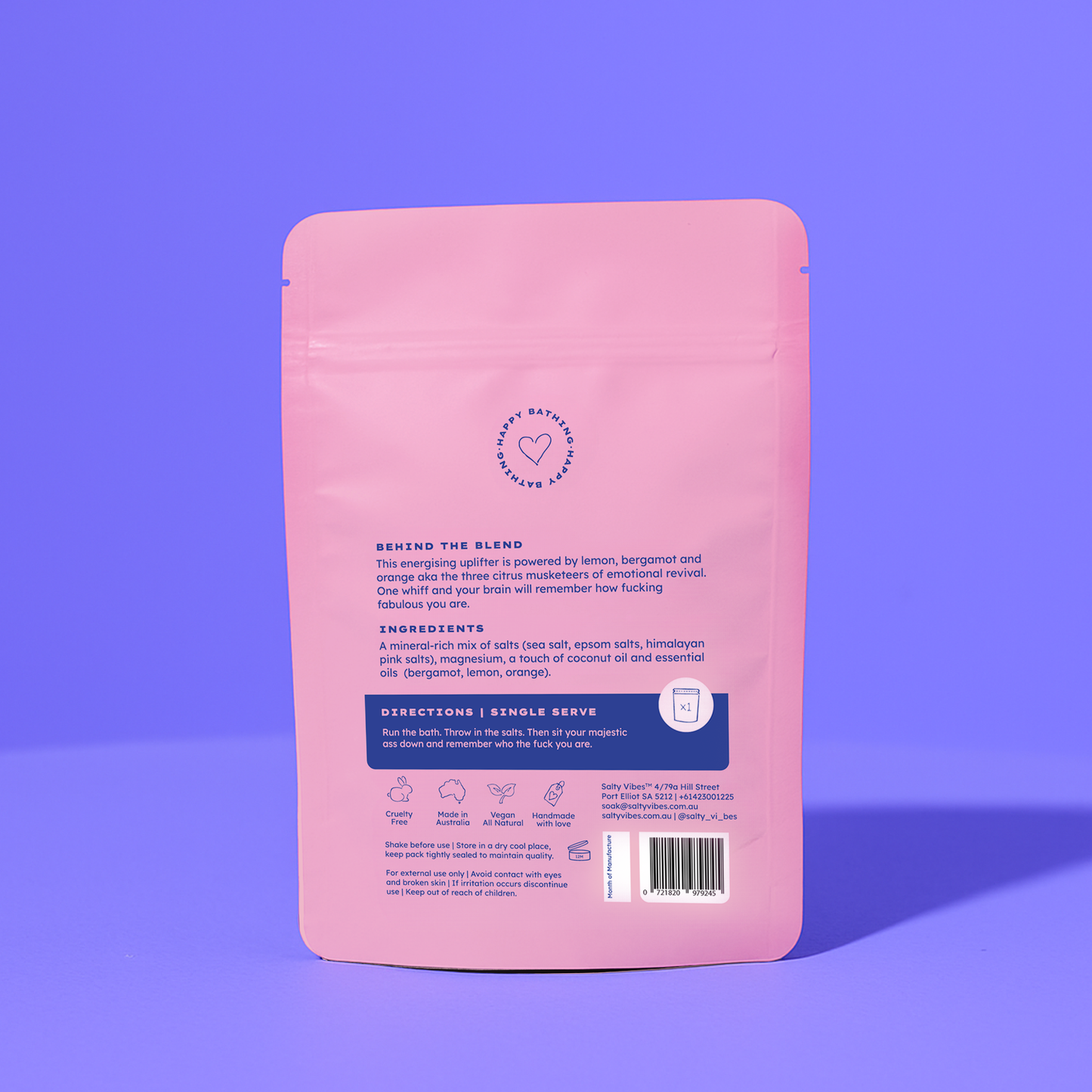 Salty Vibes 100g Bath Salts, 
You