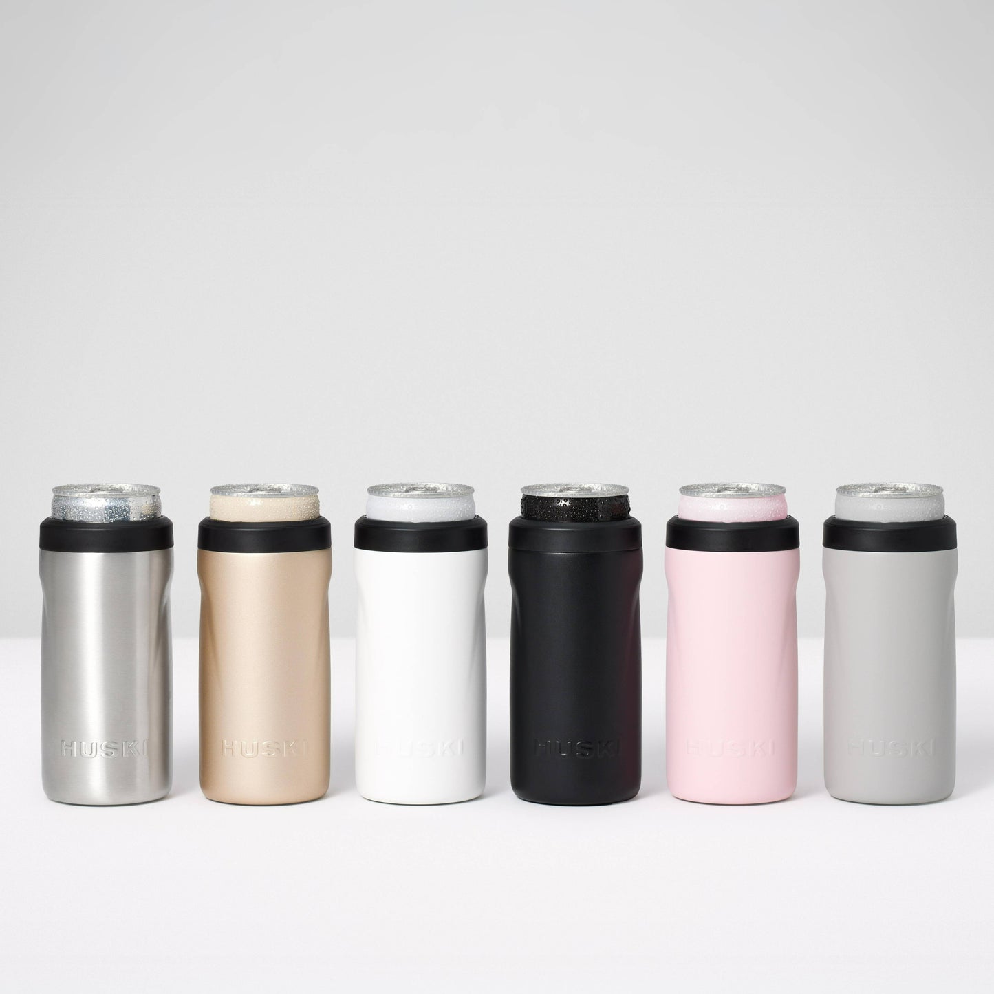 Huski Slim Can Cooler, White
