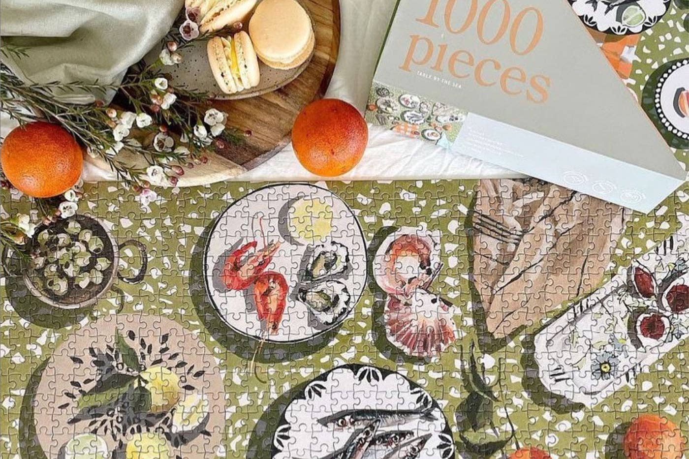Journey Of Something 1000 Piece Puzzle, Table by the Sea