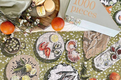 Journey Of Something 1000 Piece Puzzle, Table by the Sea