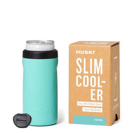 Huski Slim Can Cooler, Turquoise