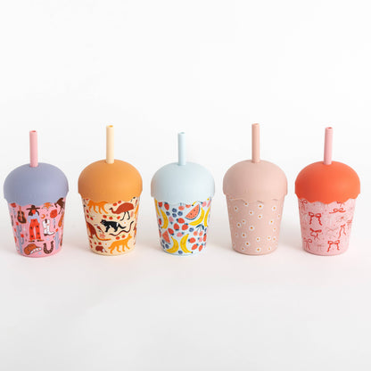 Chino Club Fruits Blue Mini Smoothie Cup & Straw 200ml
