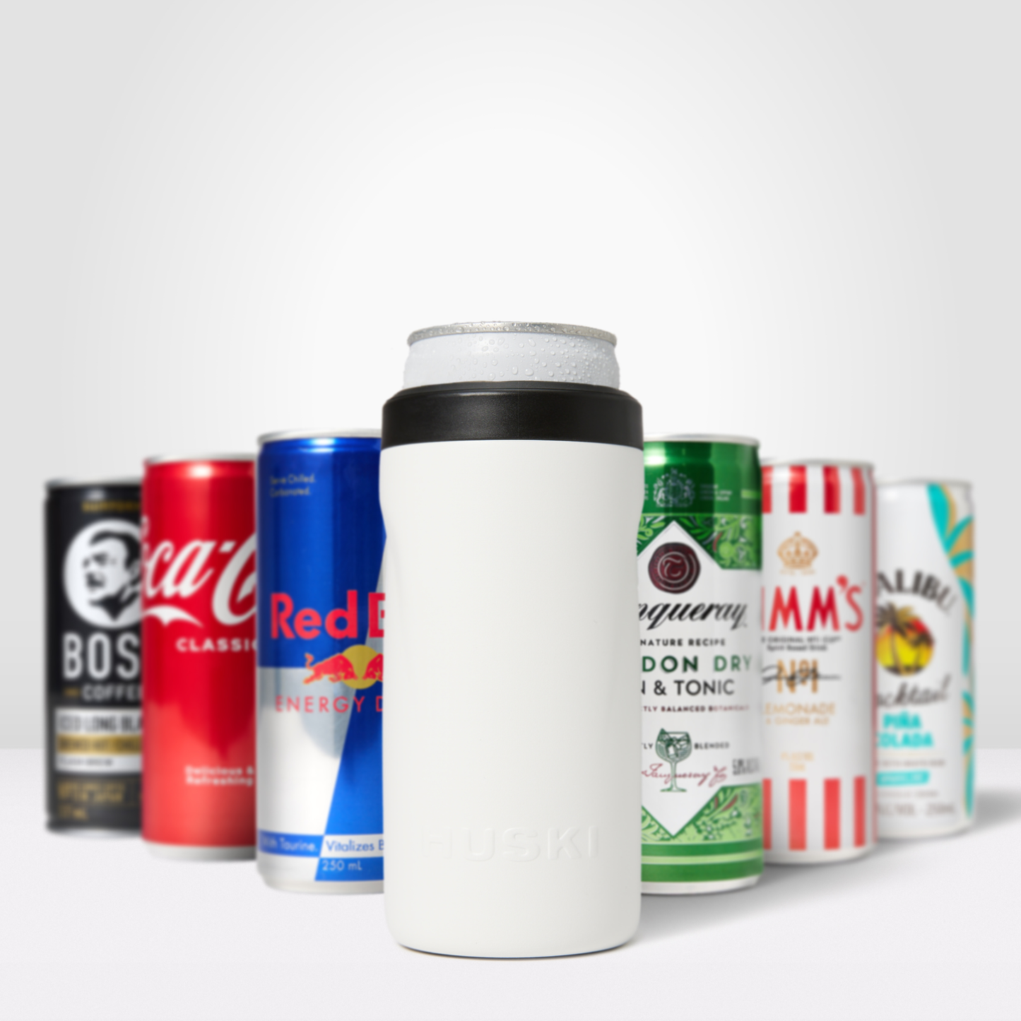 Huski Slim Can Cooler, White
