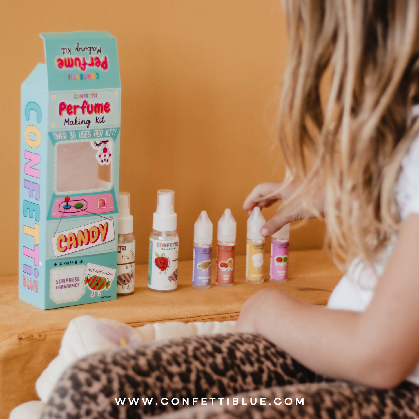 Confetti Blue Candy Scented Perfume Making Kit