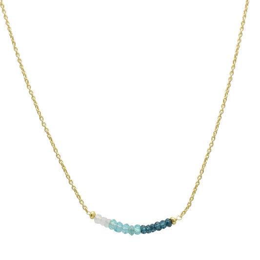 Susan Rose Selene Multi Blue Chalcedony Necklace on Fine Chain